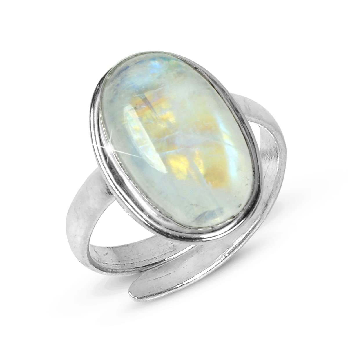 Reiki Crystal Products Natural Rainbow Moonstone Ring, Rainbow Moonstone Gemstone Ring, Rainbow Moonstone Adjustable Ring, Rainbow Moonstone Stone Ring, Crystal Ring, For Unisex Adult (B0BNJ7VDMR) Amazon Price History, Amazon Price Tracker