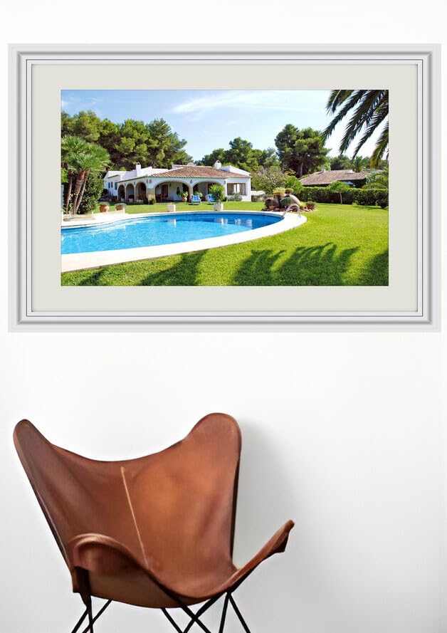 JVERF - JZZJ10442 Spain Villa Houses Costa Blanca Pools Lawn| Self-Adhesive Painting | Frameless