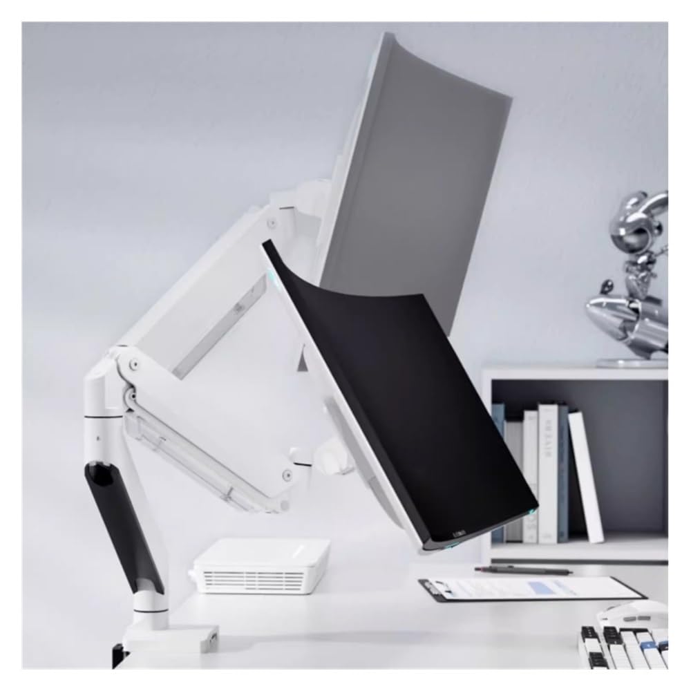 Supporto per Monitor da scrivania per impieghi gravosi, Supporto per Monitor Singolo con Porte USB 3.0, Braccio per scrivania con Molla pneumatica in Alluminio, Adatto a
