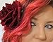 Dark Red Velvet Rose Hair Flower Clip and Pin