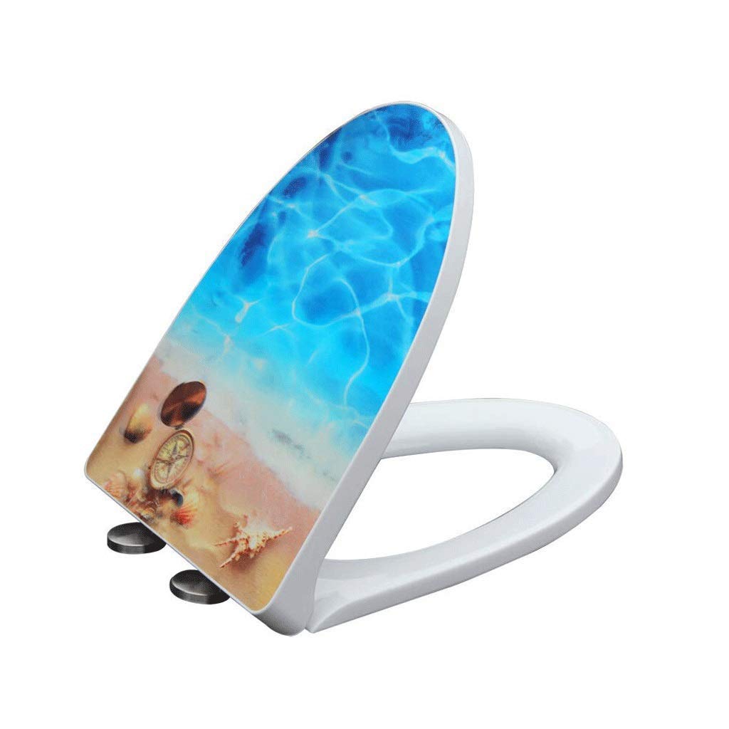 MOBYGKFY Toilet Cover Thickened Descending PP Double-Layer Vintage Adult Children Universal Plate