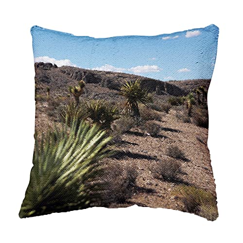 Coussin à Sequins Rouge Agave Idée Cadeau Originale Déco Voyage US