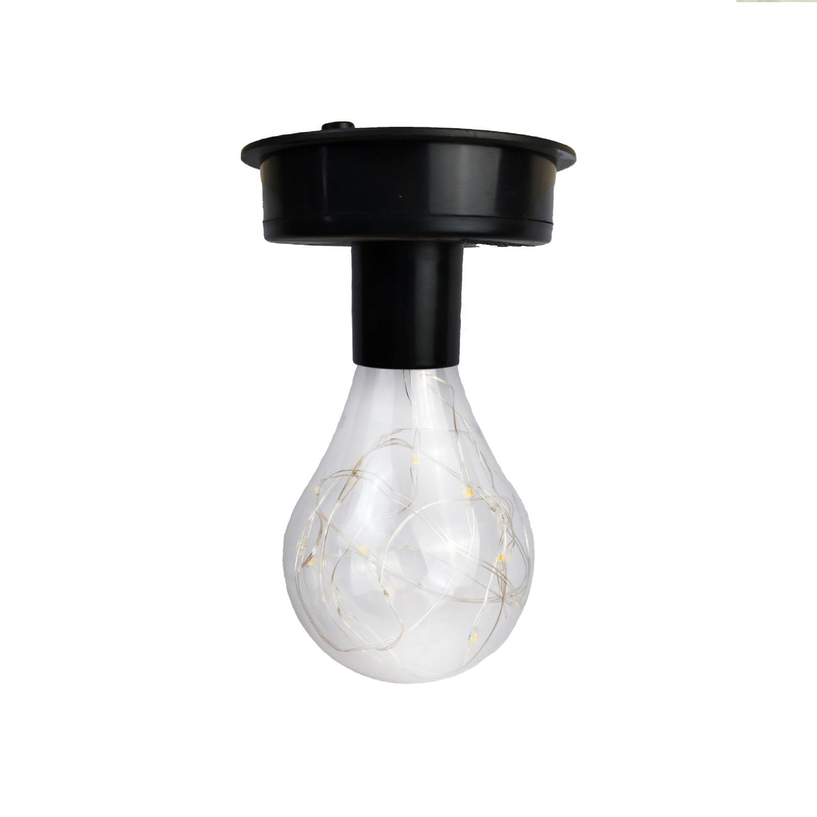 Solar Powered Light Bulb, Waterproof Solar-Powered Light Bulbs, Replacement Top with Warm White LED for DIY Outdoor Solar Lanterns, Garden, Backyard and Courtyard (B)