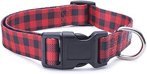 American Flag Dog Collars - Patriotic Adjustable Collar for Large Medium Small Dogs - Red White Blue - Durable Nylon