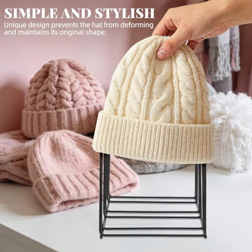 Ciieeo Iron Hat Rack Stand, 2pcs Woolen Hat Stand Winter Hat Display Rack Beanie Hat Stand Wire Hat Holder Baseball Black by Ciieeo - Image 6