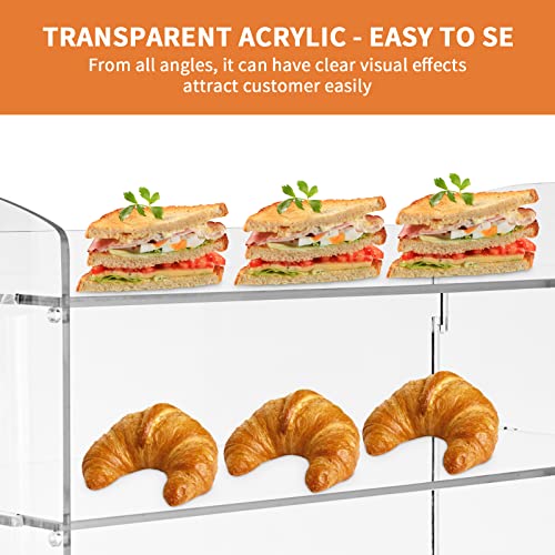 Tiryiuou 4 Tier Acrylic Pastry Display Case Commercial Retail Display Shelf Clear Countertop Bakery Case For Donut Cupcake Cookie #TOP2