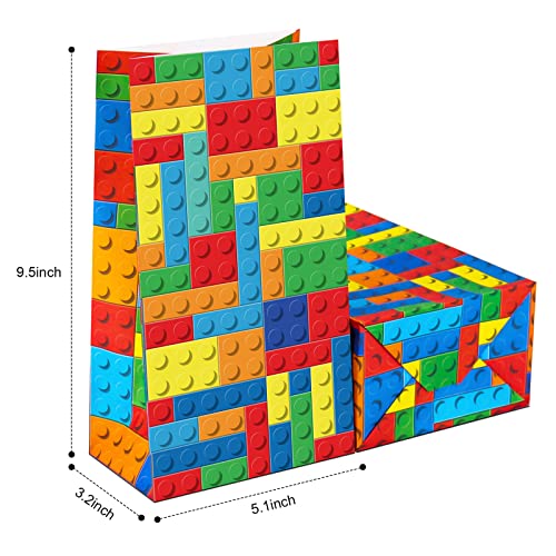 Bchocks 30 Pcs Party Favor Bags For Building Blocks Party Supplies, Party Gift Goody Treat Candy Bags For Building Blocks Party Favors Decor For Building Blocks Themed Birthday Decorations #TOP2