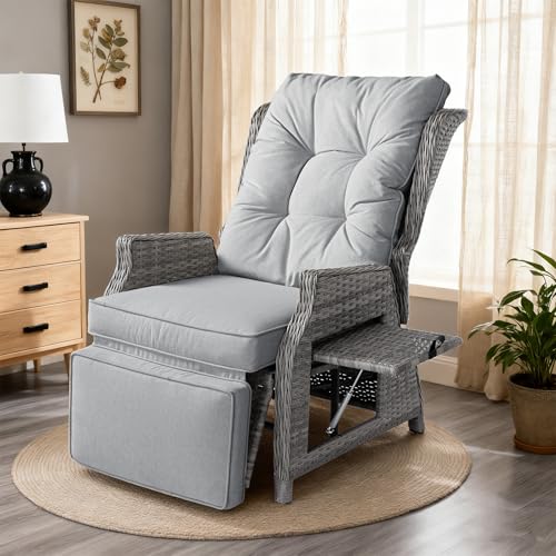 COMLAX FIELD Gartensessel mit Liegefunktion Wetterfest, Relaxsessel...