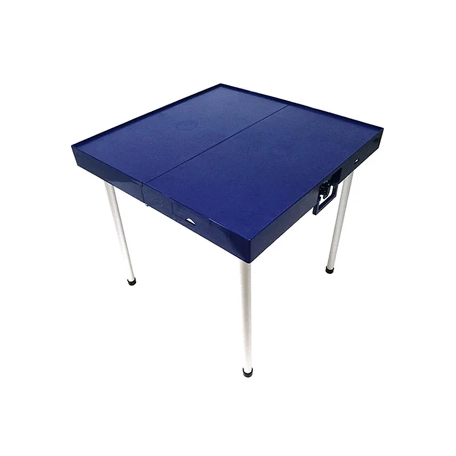 Table de mahjong pliante pour voyage et camping, plateau bleu portable 80cm