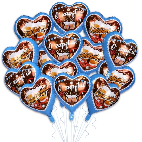 Kesote Oktoberfest deko Luftballons 25 PCS Ballons O\' Zapft is! Folienballon mit Lebkuchenherzen Motiv Bayrische Deko Set Bayern Party Helium Ballon Dekoration Kesote Oktoberfest deko Luftballons 25 PCS Ballons O\' Zapft is! Folienballon mit Lebkuchenherzen Motiv Bayrische Deko Set Bayern Party Helium Ballon Dekoration