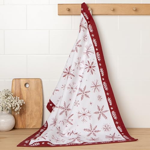 Image of Now Designs Printed Cotton Dishtowel - Snowflake