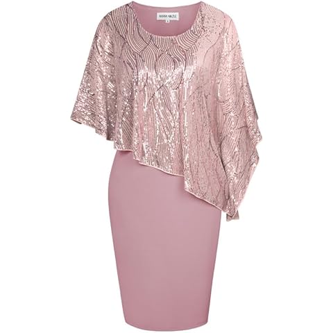 Robe droite Hanna Nikole avec cape Cover