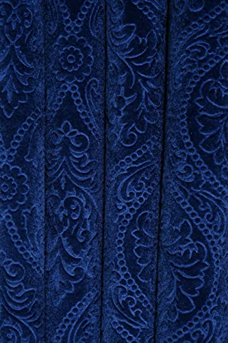 Image of Fabrilia Velvet Eyelet Window Curtain 5 feet Long for Living Room /Bedroom, Navy Blue, Pack of 1 Piece