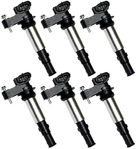 MAS Set of 6 Ignition Coil Pack Compatible with Buick Cadillac Chevy GMC Saab Saturn Enclave Traverse CTS STS 9-3 V6 2.8L 3.6L Replacement For C1508 UF375