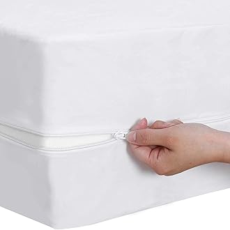 Bed Bug Mattress Protector Encasement Double,Zippered Waterproof Anti Dust Mite Proof Mattress Cover(137x 190+30cm)