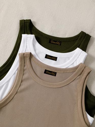 Image of Tops for Women Crop Top for Women's Tank Activewear Tee Sports Western Casual Cotton Camisole Pack of 3 Combo