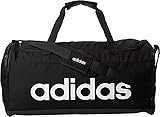 Seitentasche aus Mesh Adidas GN2044 LINEAR DUBEL L Sport-Rucksack Unisex - Erwachsene schwarz/weiß NS