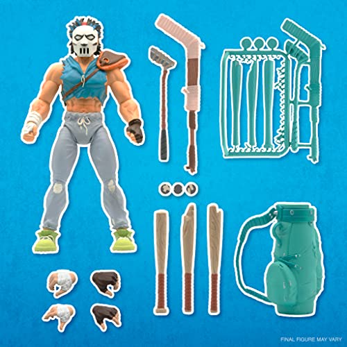 Image of Super7 Ultimates Teenage Mutant Ninja Turtles Casey Jones - 7 inch TMNT Action Figure with Accessories Classic Cartoon Collectibles and Retro Toys