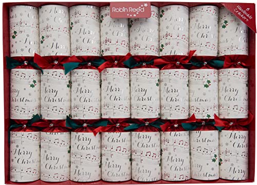 Robin Reed 8 x 14 inch handmade HANDBELLS MUSICAL Christmas Crackers - contains metal bells - 72108