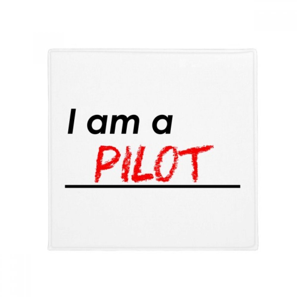 Cadeau tapis de sol pour animal et maison 80 cm motif citation I Am A Pilot