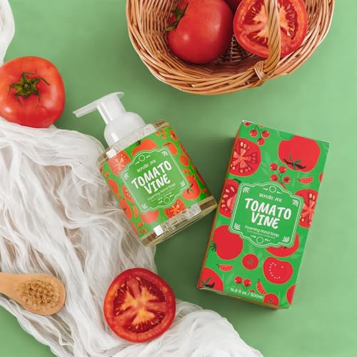Image of ROMIIE ZOI Foaming Hand Soap, Tomato Vine, 500ml / 16.8fl.oz | With Gift Box, Gentle cleansing, nourishes skin without drying