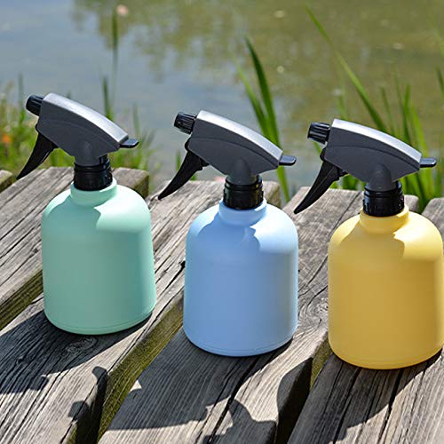 Lot de 4 pulvérisateurs vides en Plastique 600 ML pour Jardinage des Fleurs et Plantes hydratantes arrosage à l'huile Essentielle, Eau, Cuisine, Bain et Nettoyage, Vert+Bleu+Rose et Jaune