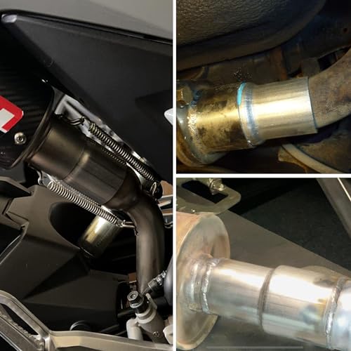 Image of Exhaust Adapter Connector 2 inch ID to 2.5 inch ID, A-KARCK Exhaust Pipe Reducer 4 inch Overall Length 304 Stainless Steel