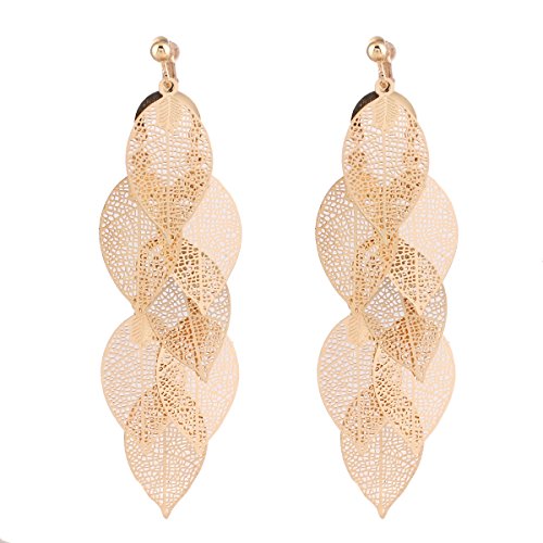 Grace Jun New Handmade Multi-layer Dangle Drop Earrings and Clip on Earrings No