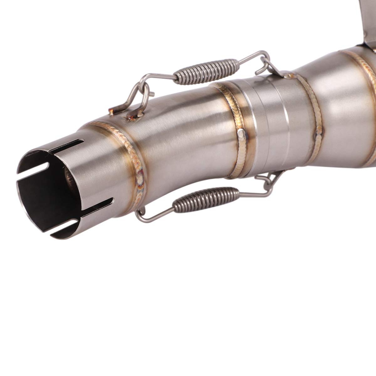 YOSAYUSA Motorcycle Exhaust System Slip On 2" Universal Muffler Tail Pipe Fits For Kawasaki Ninja 400 Z400 2017 2018 2019 2020 2021 2022 2023 (Black)