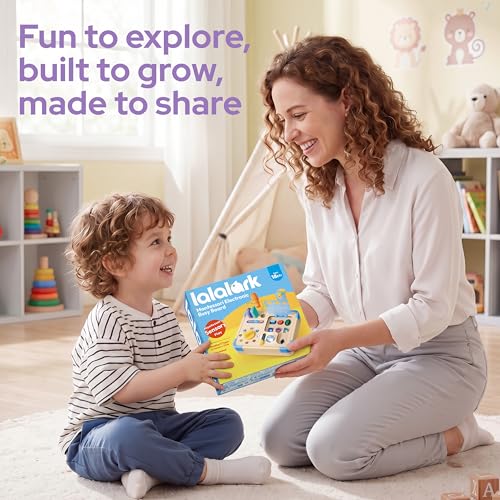 lalalark Busy Board with 15 LED Light – Montessori Learning Toddler Toy with 9 Sounds, 5 Switches & Plugs, Travel Toys Sensory Activity Board for 1 2 3 Years Old Boy & Girl Birthday Gift - Image 8