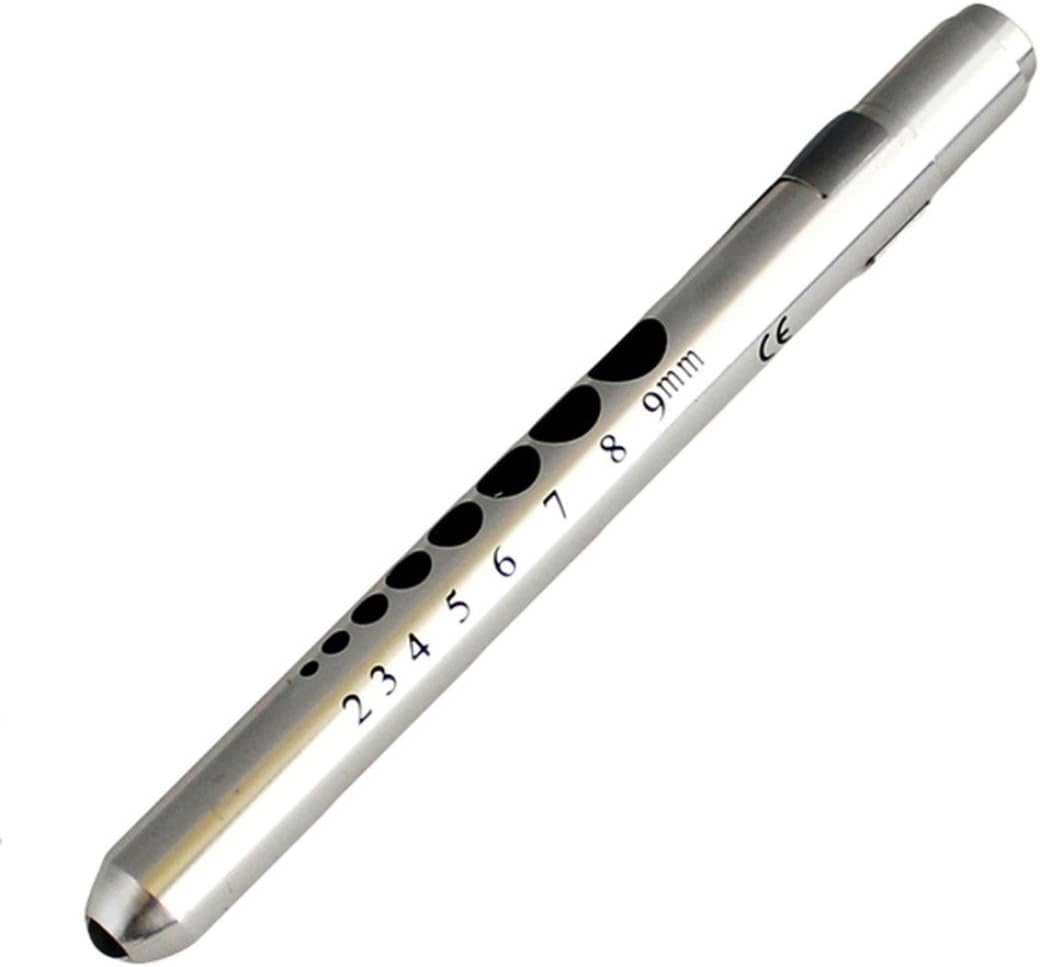 Conrade Medical First Aid LED Pen Light Flashlight Torch Doctor Nurse EMT Emergency (Silver)