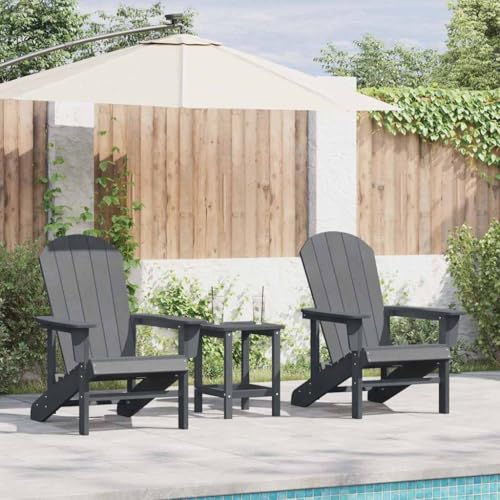 Chaise de Jardin Moderne Rectangulaire Plastique Durable Gris Clair 2pcs