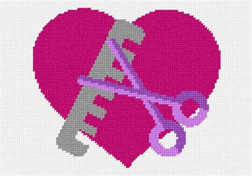 Pepita Needlepoint kit: Love My Hairdresser, 10