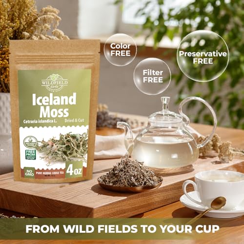 Image of 4 oz. Icelandic Moss Iceland Moss Herbal Tea (Cetraria Islandica) - 113g Herb Tea Liquen De Islandia