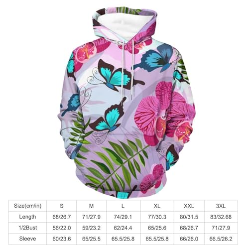 Sweats à capuche papillon UMENG pull manches longues avec imprimé graphique taille S