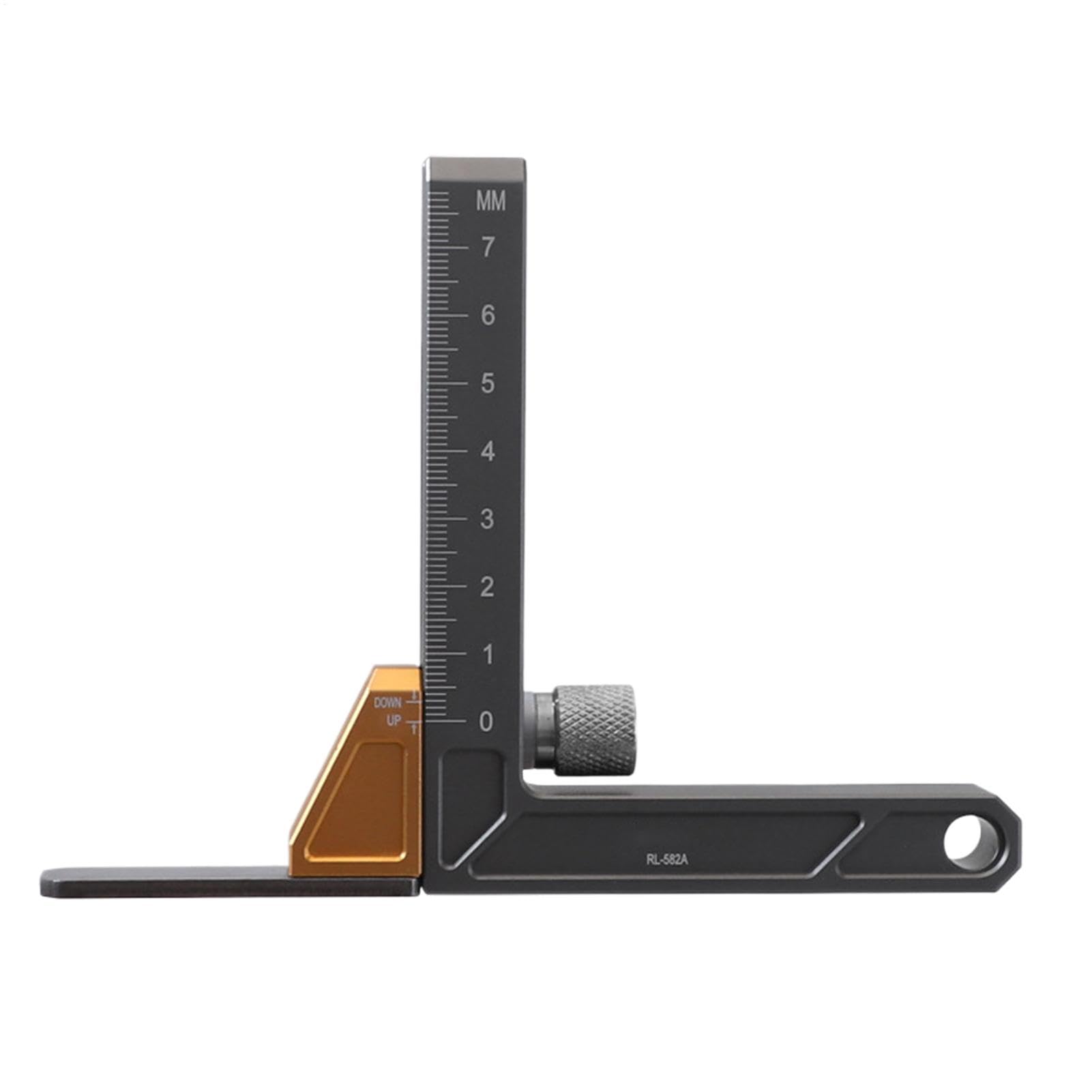 Compteur de profondeur de scie à table, compteur de hauteur de scie à table en alliage d'aluminium - Outils de mesure du travail du bois, règle de mesure de hauteur légère pour menuisier, amateur