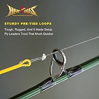 Vista 4 de HERCULES Paquete de 6 líderes de pesca con mosca de bucle preatado con cartera cónica