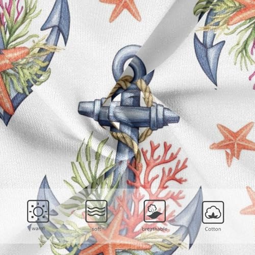 Watercolor Anchors Coral Toddler Underwear Girls, Cotton Girls Underwear, 2T–8 Years3