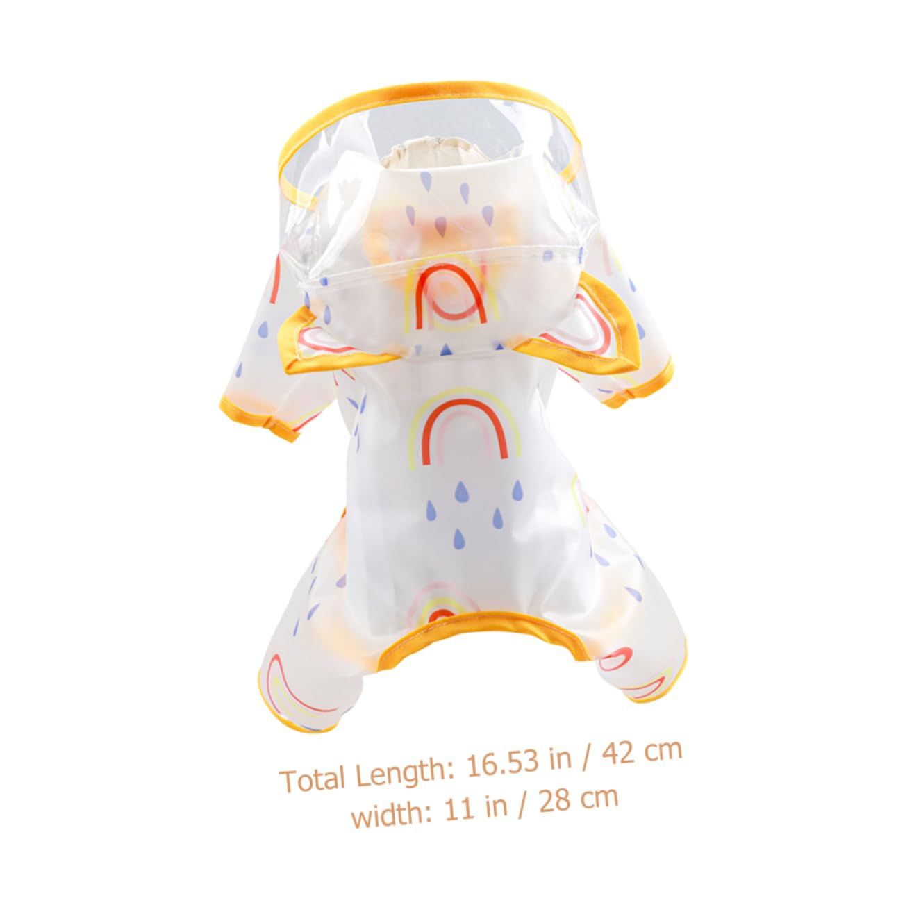 Toddmomy Puppy Raincoat Dog Poncho for Outdoor Use Lightweight and Stylish Design for Bad Weather Conditions Easy to Wear and Portable for Dogs