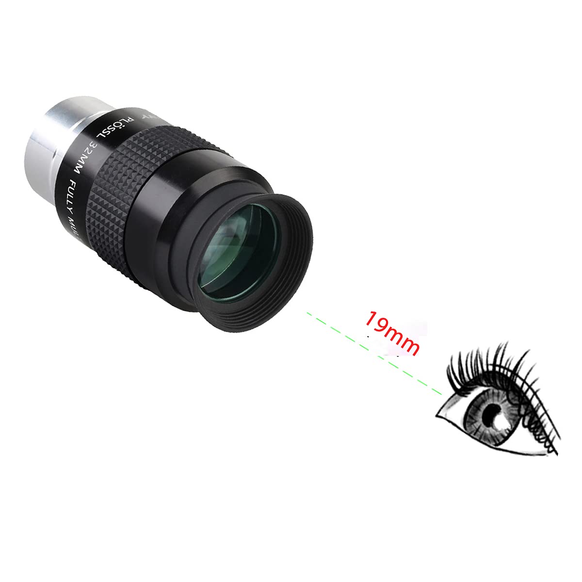 SVBONY SV131 Okular 32 mm 1,25 Zoll Plossl Teleskop Okular Teleskop Zubehör Standard 3,2 cm Filtergewinde für visuelle Astronomie Beobachtungen