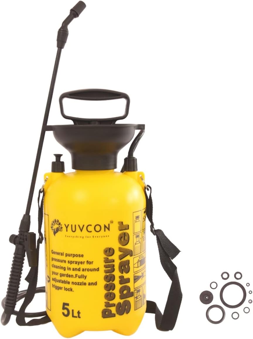 Garden Spray Pump (5 Litre), Multi-Purpose Compression Sprayer for Gardening & Agriculture Spray Pump with Washer Set (5 Litre) | Manual