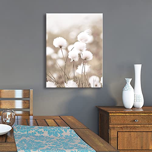 Canvas Wall Art For Living Room Modern Wall Painting For Bedroom Floral Bloom Blossom Close Up Pictures Prints On Canvas Size 11.5"X15" Framed Wall Decoration Dandelion Flower Pictures Poster Picture Artworks For Bathroom/Hallway And Office Wall Decor A-227 #TOP1