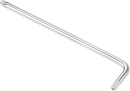 uxcell T40 Anti manipulación Torx Star Key Bit Llave, forma de L 7 pulgadas brazo largo, acero CR-V