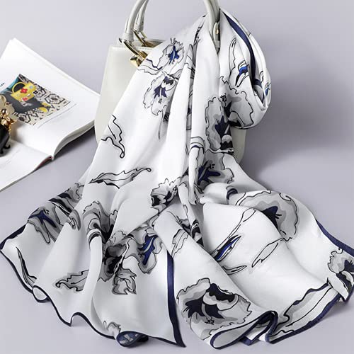 Meisee 100% Mulberry Silk Long Scarf For Women Large Sunscreen Shawls Wraps Headscarf And Neck- Hair Wraps With Gift Packed #TOP1