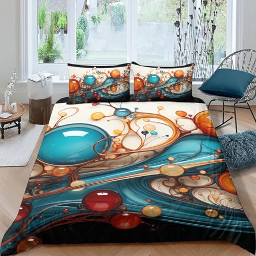 Generic - Housse De Couette 200X200 Cm Peinture À L'Huile D'Alcool Parure De Lit Enfants Adultes 1-2 Personnes En Microfibre Douce Imprimée 3D Avec Fermeture Éclair, Avec 2 Taies D'Oreiller - Co -91589814184335