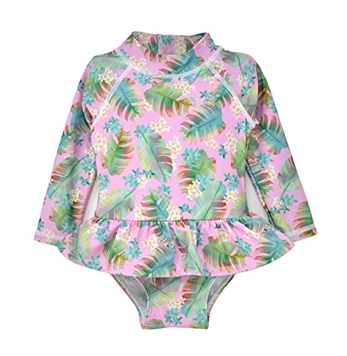 Image of Flap Happy Baby Girls' UPF 50+ Alissa Infant Ruffle Rash Guard Swimsuit