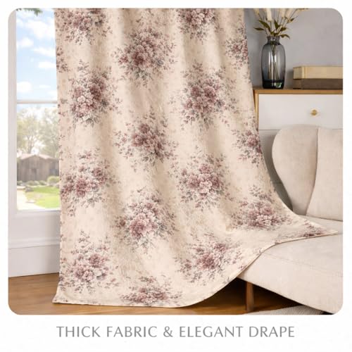 Image of STITCHNEST 'Whispering Gardens Series' Premium Heavy Polyester 100% Blackout Curtains 7 Feet Long Set of 2 | Door Curtain 7 Feet x 4 Feet | Perfect for Home Decor