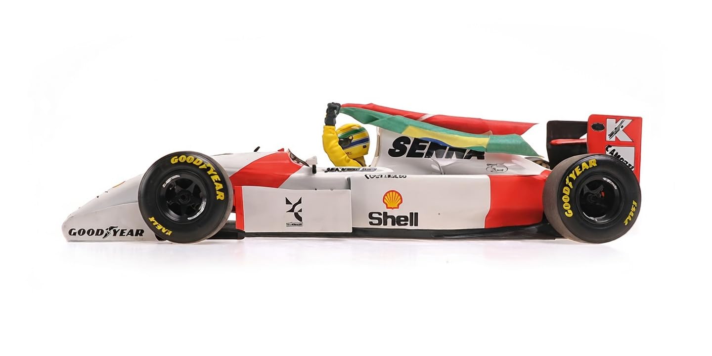Minichamps 530931805 - McLar MP4/8 Sebastian Vettel Ayrton Senna Tribute Imola 19.05.24 - Scala 1/18 - modellino Auto