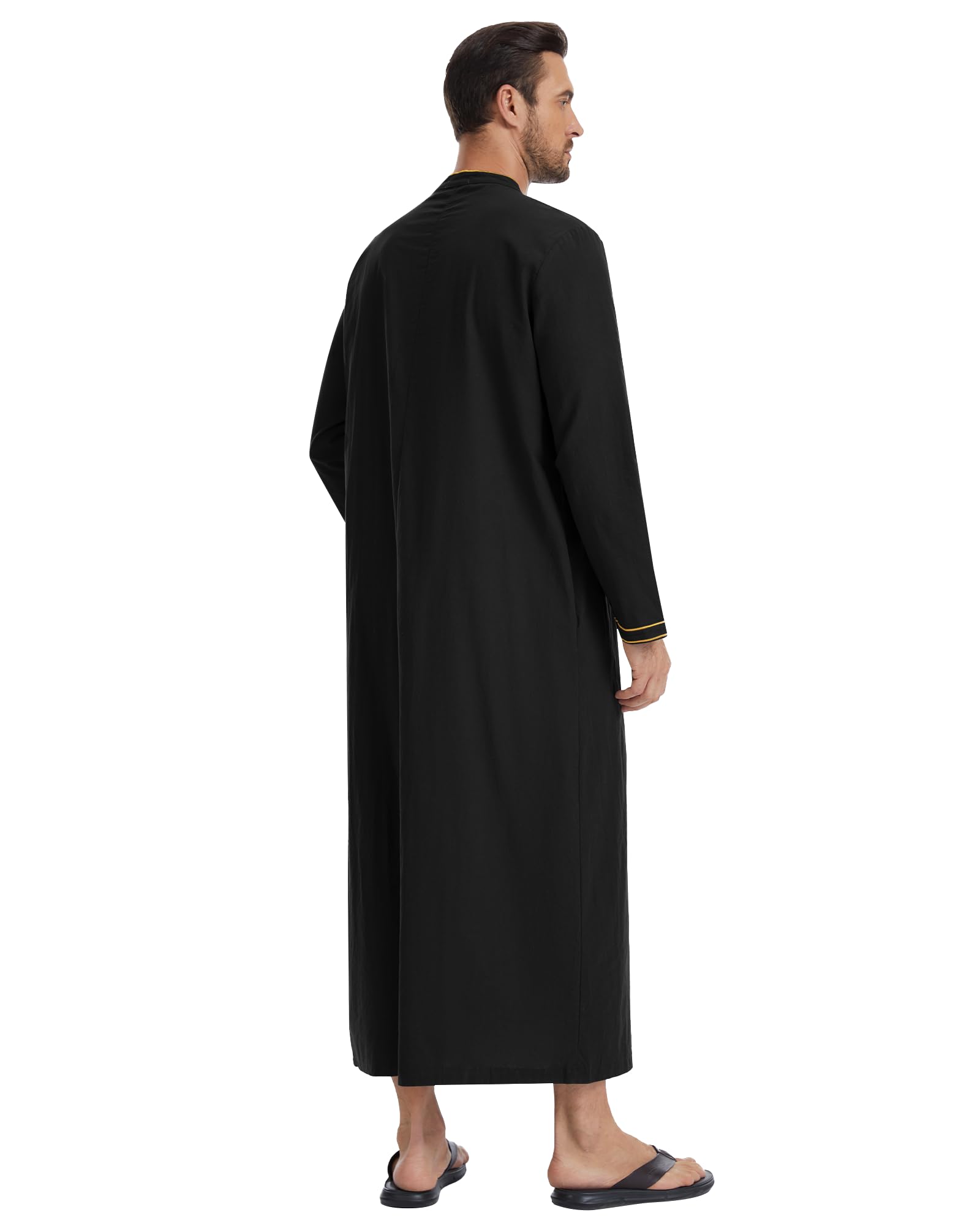YAOHUOLE Islamische Kleidung Herren Nachthemd Lang Gebetskleidung Männer Islam