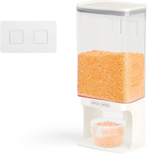 Miniatura 1 de WOA WOA Dispensador de detergente para ropa de 35 onzas para organización, dispensador de arroz montado en la pared individual para cocina,